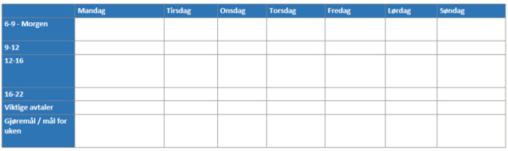 Lag en god ukeplan på 1-2-3 image